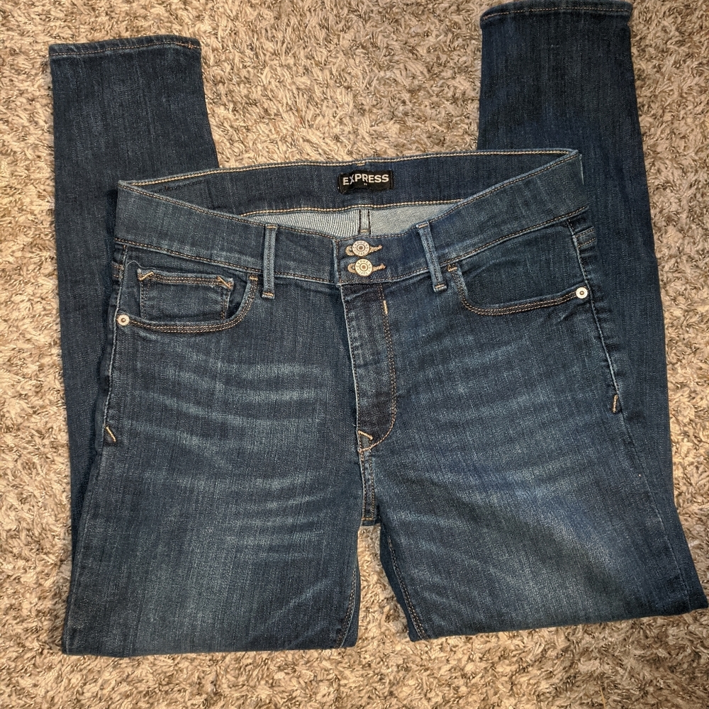 Express Jean Cropped Leggings Sz 10